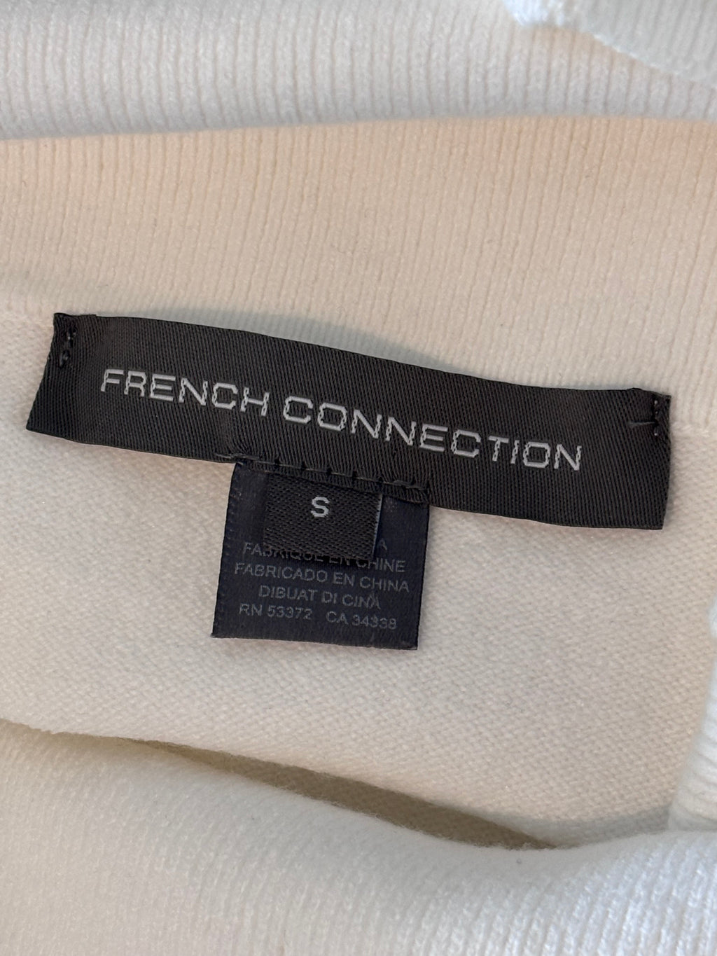French Connection Winter-White Babysoft Cowl-Neck Jumper, S