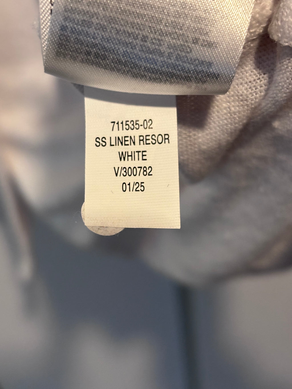 Banana Republic White Linen Resort Shirt, M