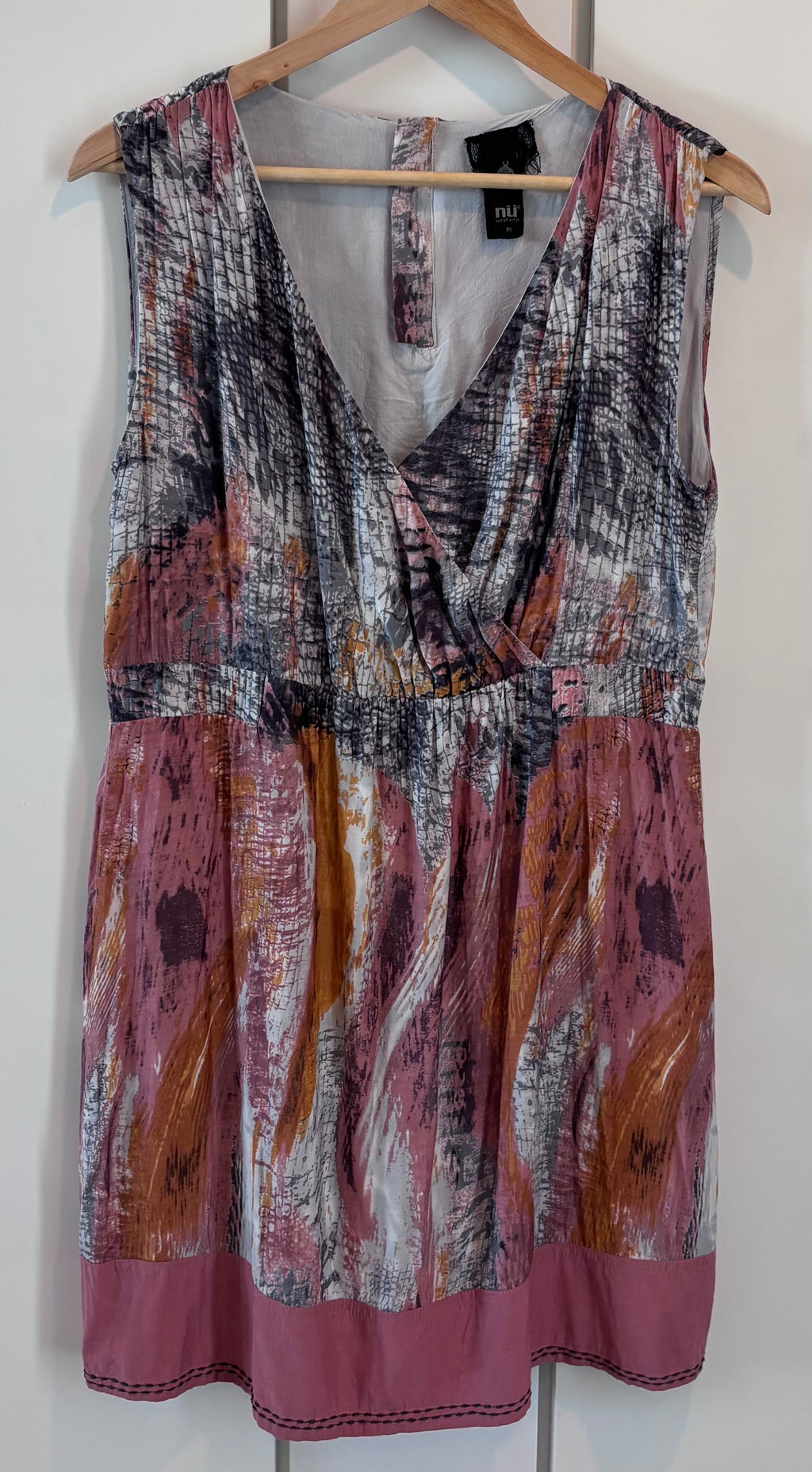 NÜ by Staff-Woman Abstract Silk-Blend Dress, M