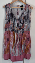 NÜ by Staff-Woman Abstract Silk-Blend Dress, M