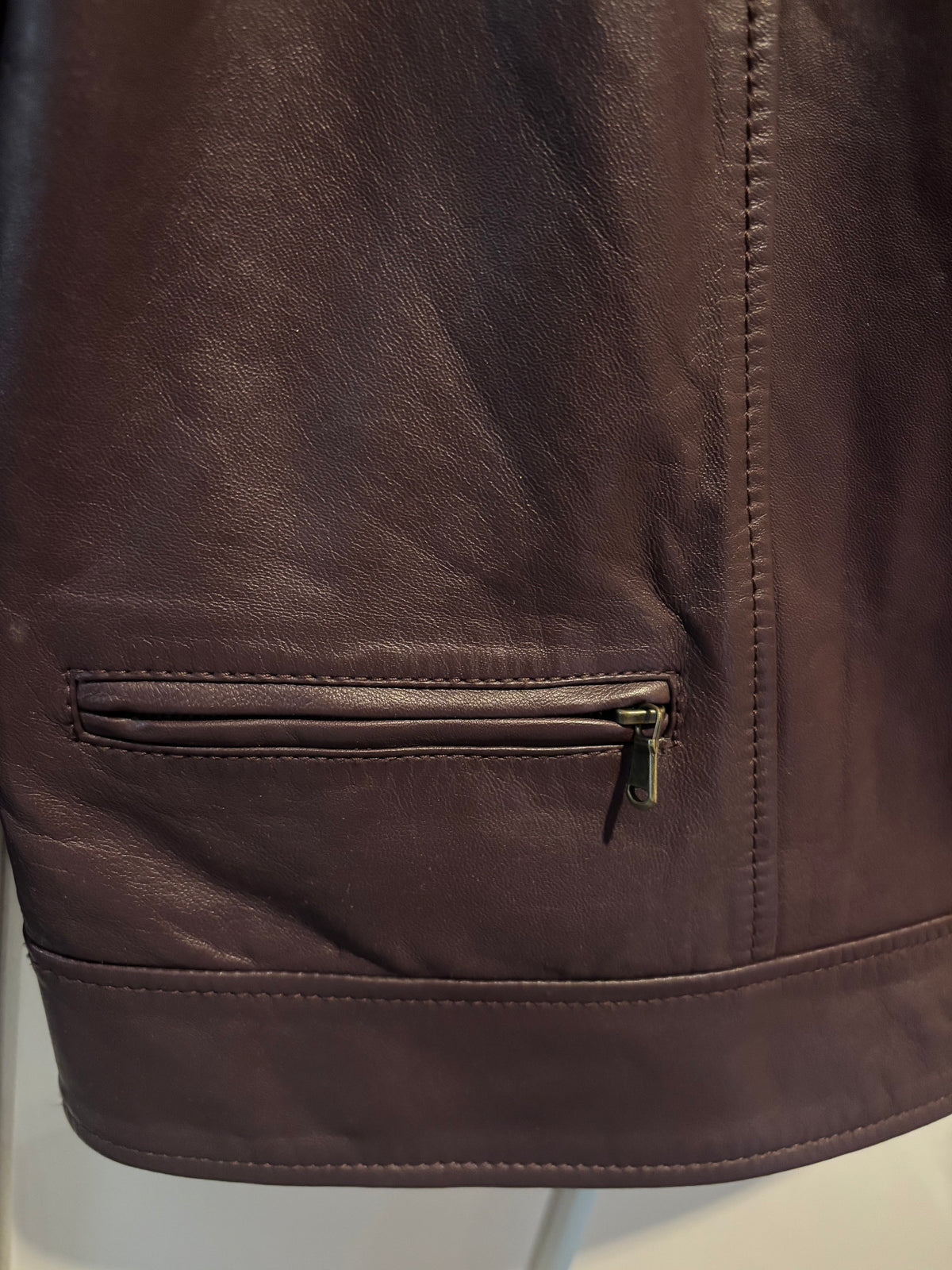 Lord and Taylor 100% leather moto jacket, size L