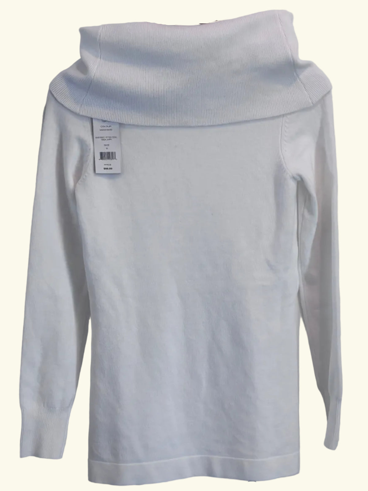 French Connection Winter-White Babysoft Cowl-Neck Jumper, S