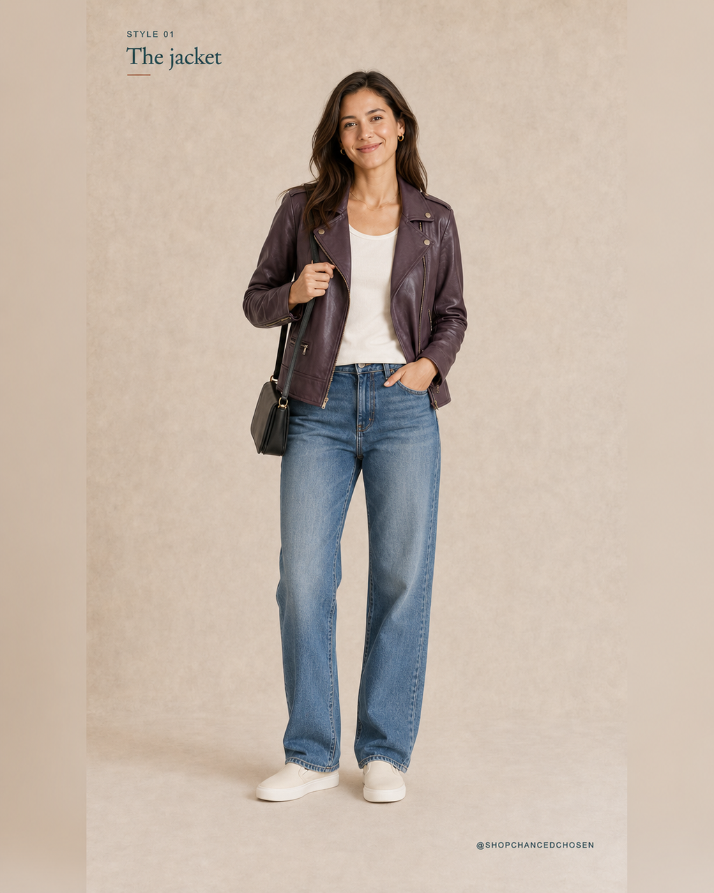 Lord and Taylor 100% leather moto jacket, size L