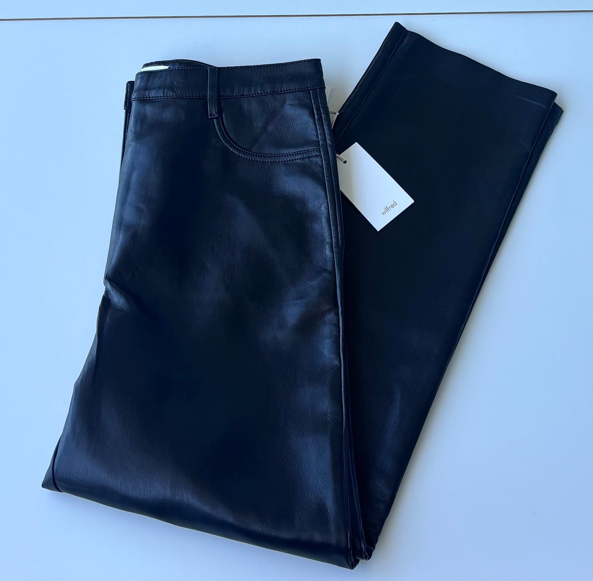Wilfred Melina Black Vegan Leather Pants, 10