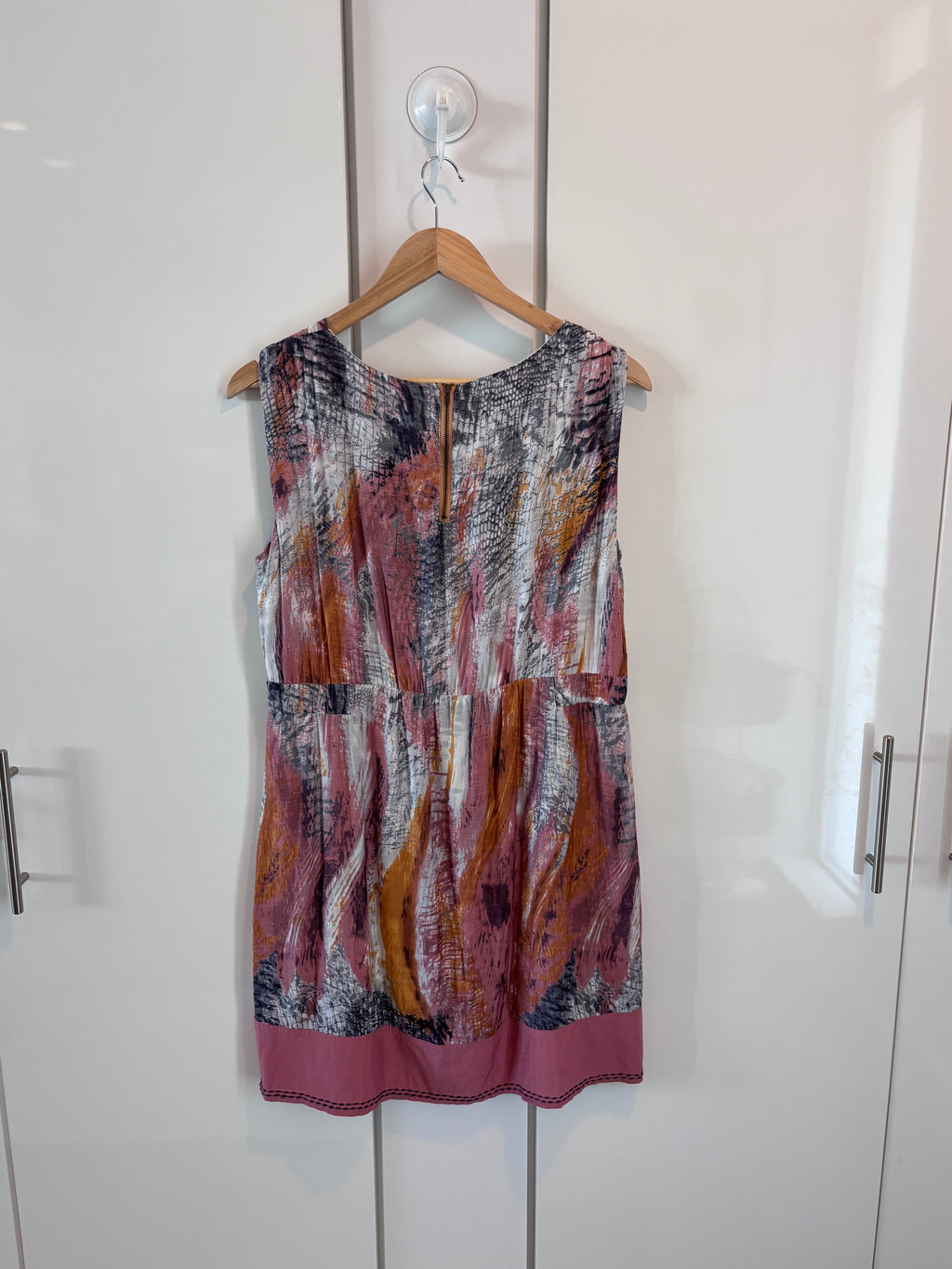 NÜ by Staff-Woman Abstract Silk-Blend Dress, M