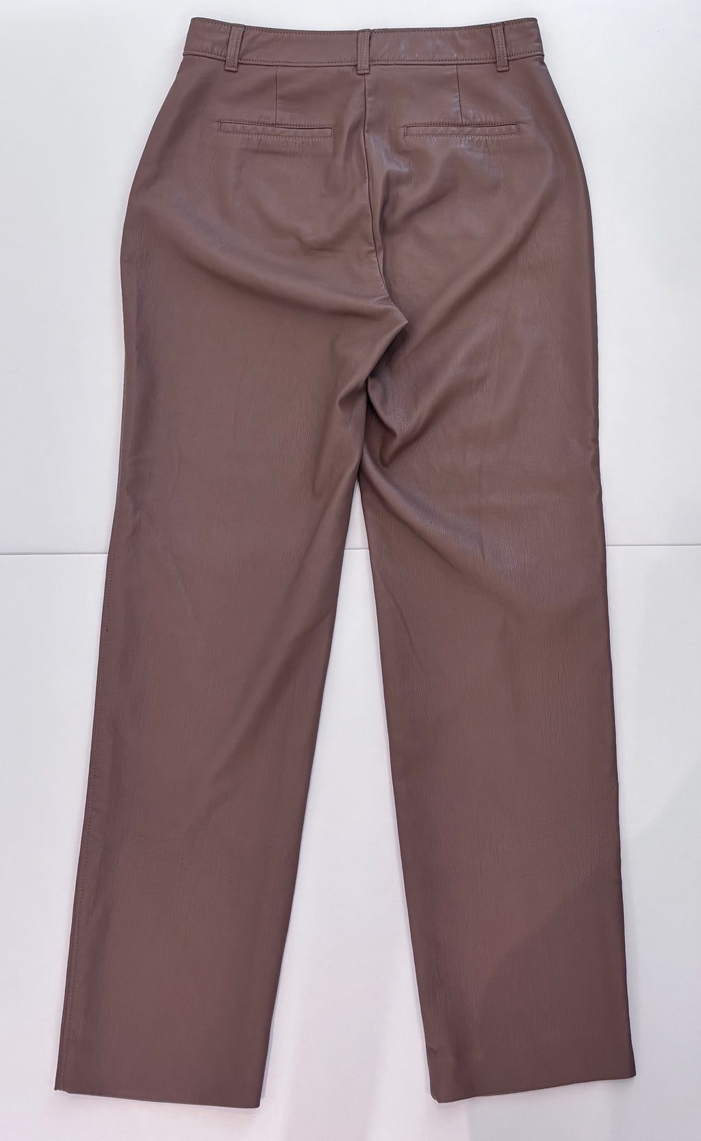 Babaton Taupe Command Vegan-Leather Pants, 8