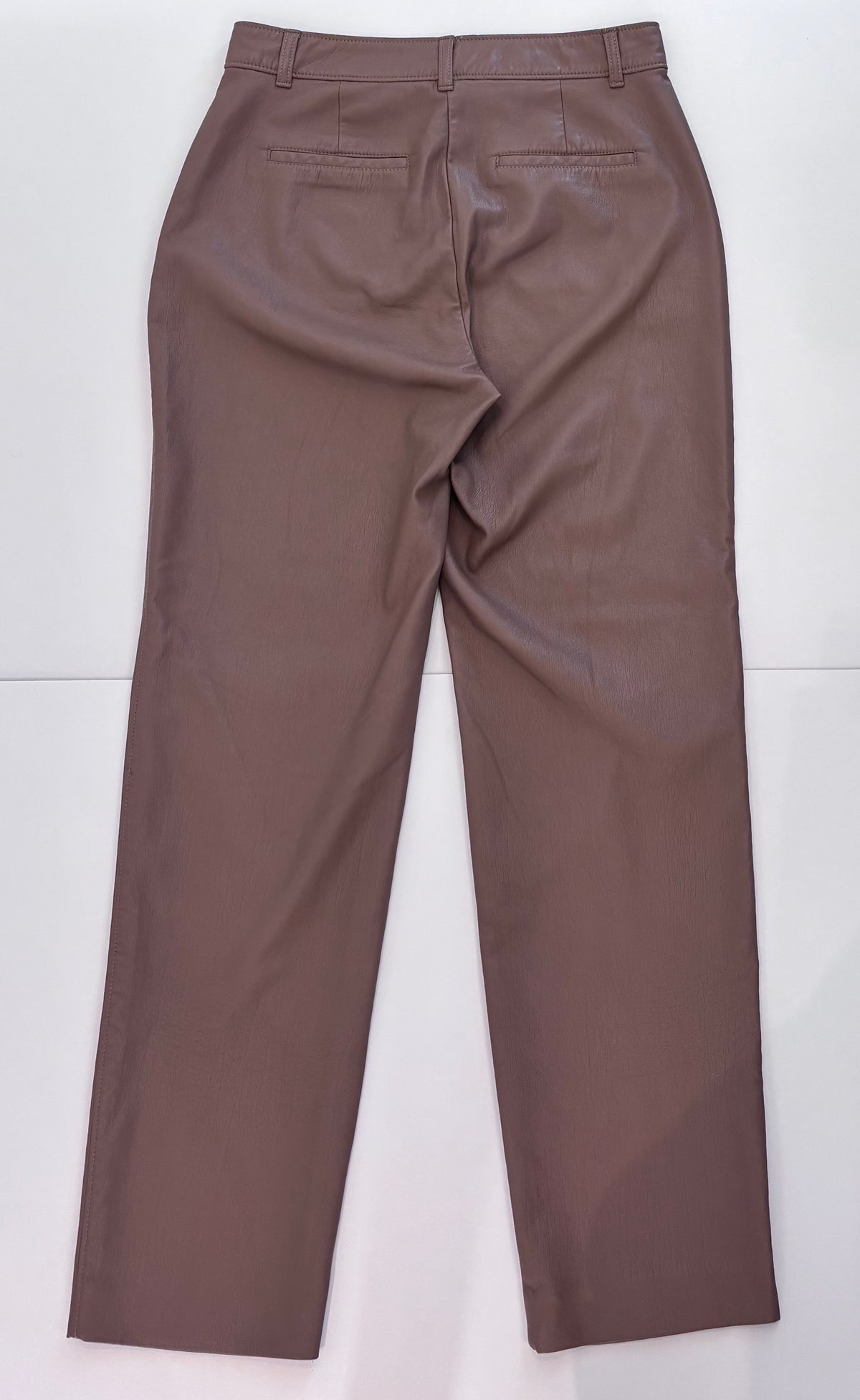 Babaton Taupe Command Vegan-Leather Pants, 8