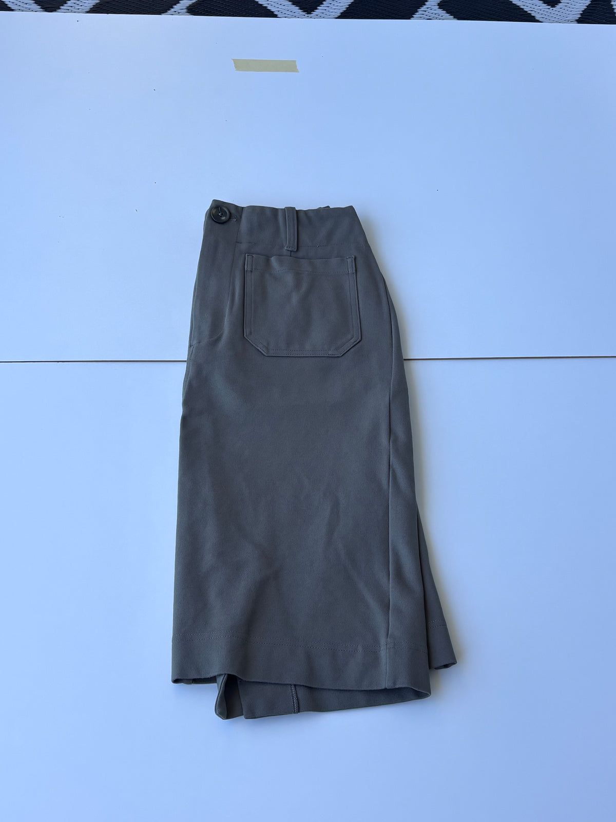 Maeve Olive Stretch Utility Pencil Skirt, S
