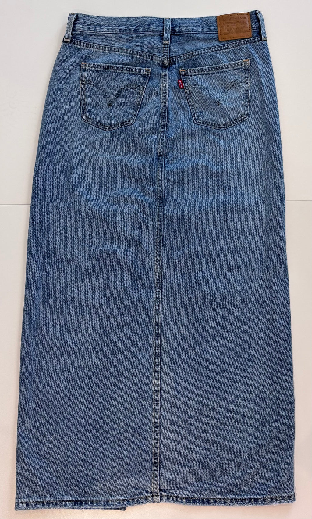 Levi's Premium Light-Wash Denim Midi Skirt, 28