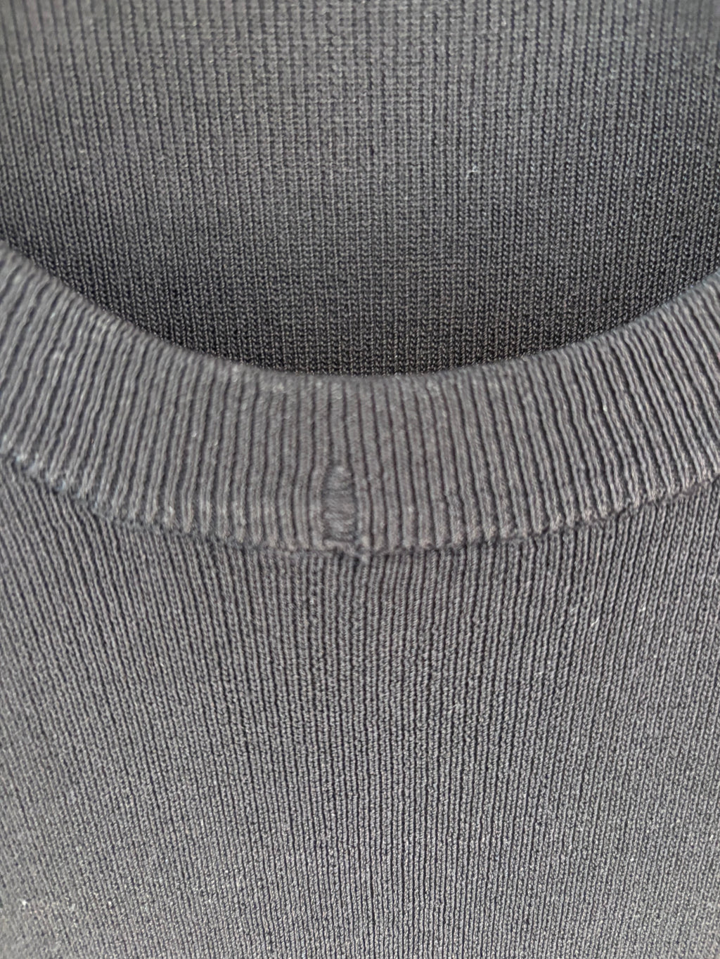 Zara Black Semi-Sheer Fine-Knit Top, M