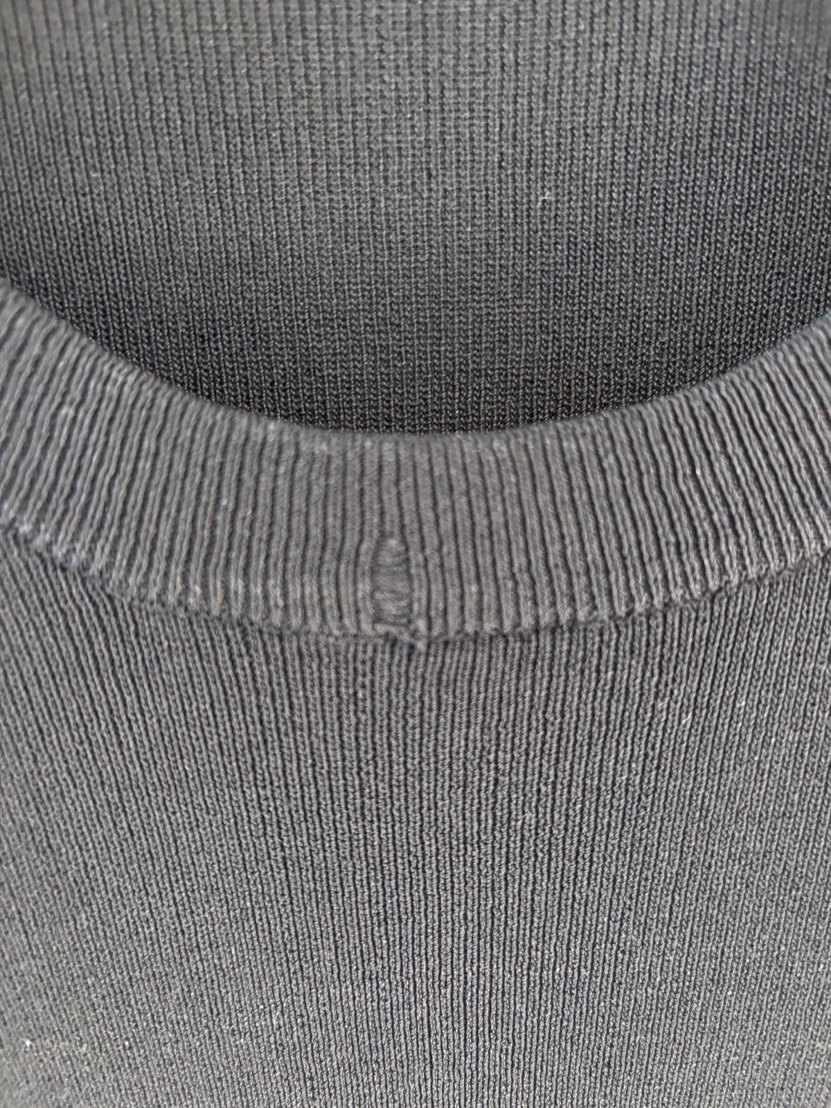 Zara Black Semi-Sheer Fine-Knit Top, M