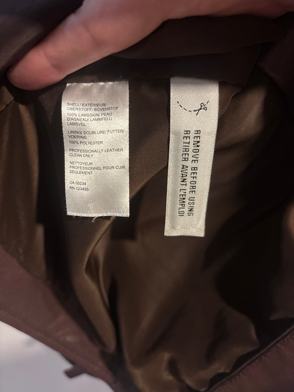 Lord and Taylor 100% leather moto jacket, size L