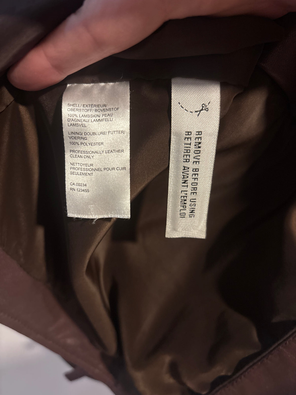 Lord and Taylor 100% leather moto jacket, size L