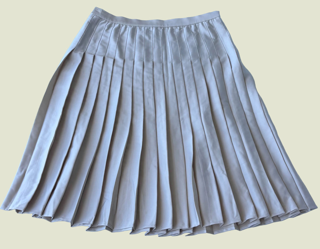 Rachel Zoe Ivory Pleated Midi Skirt, M
