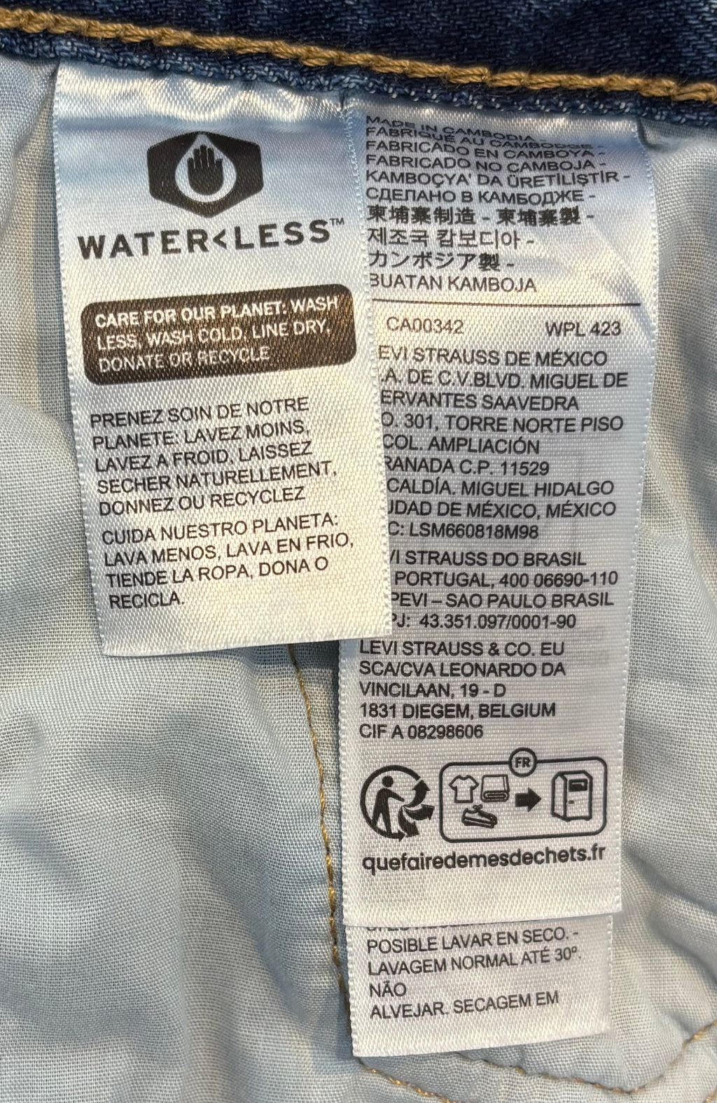 Levi's Premium Light-Wash Denim Midi Skirt, 28