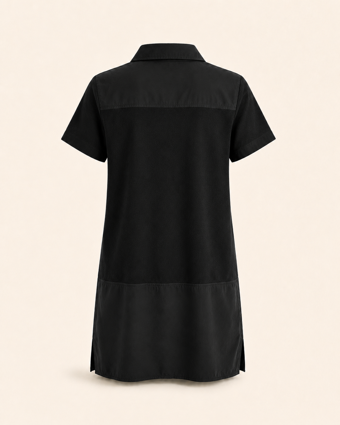 Lacoste Black Silk-Blend Shirt Dress, M/ EU 40