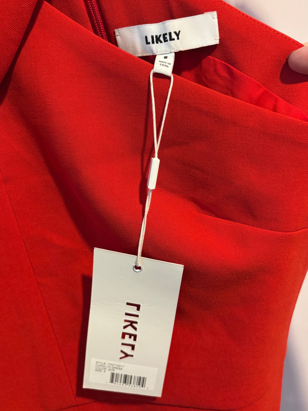 LIKELY Scarlet Red Carolyn Dress, 8