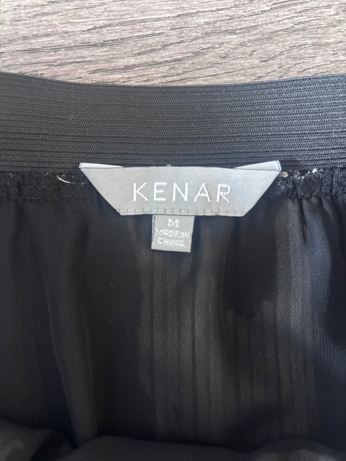 Kenar Black and Ivory Pleated Midi Skirt, M