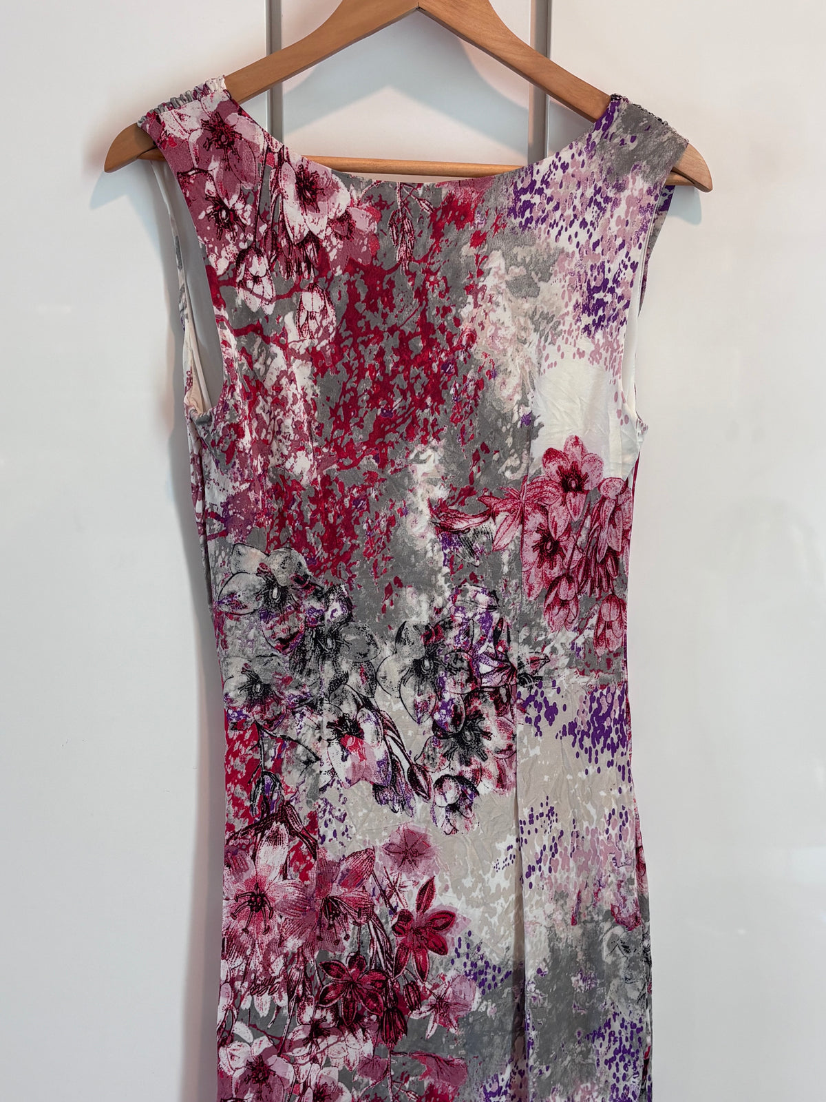 Lucian Matis Draped Floral Midi Dress, M