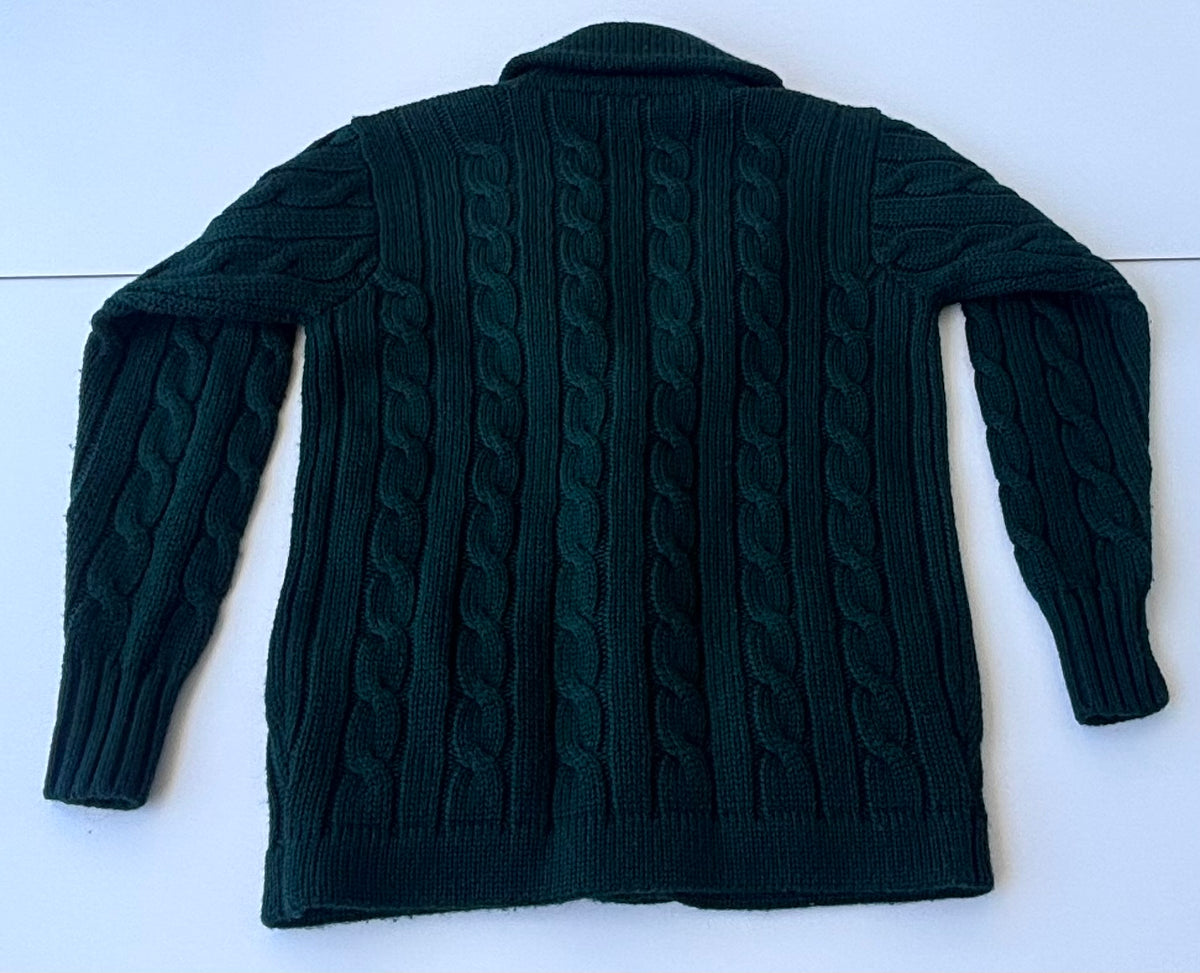 Polo Ralph Lauren Forest-Green Wool Cardigan, S/P