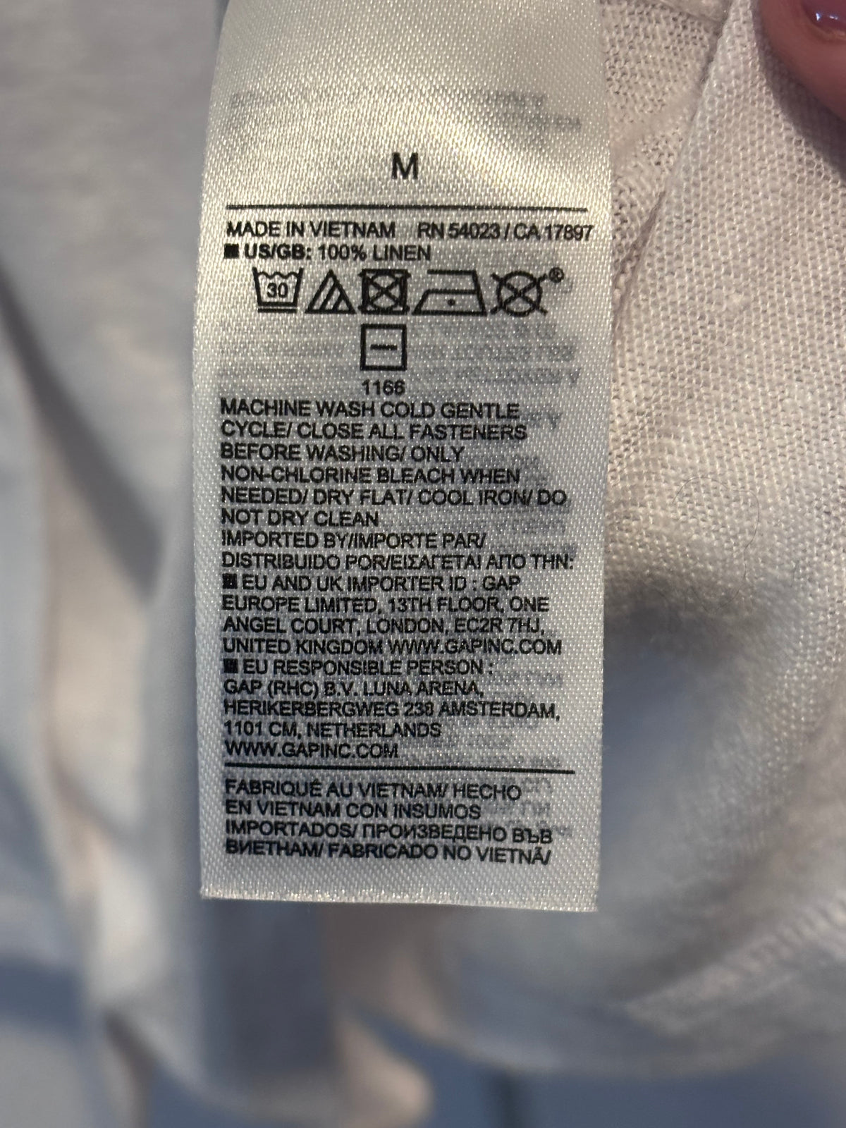 Banana Republic White Linen Resort Shirt, M