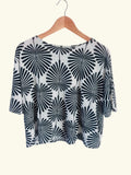 Joie Abstract Botanical Linen-Blend Top, S