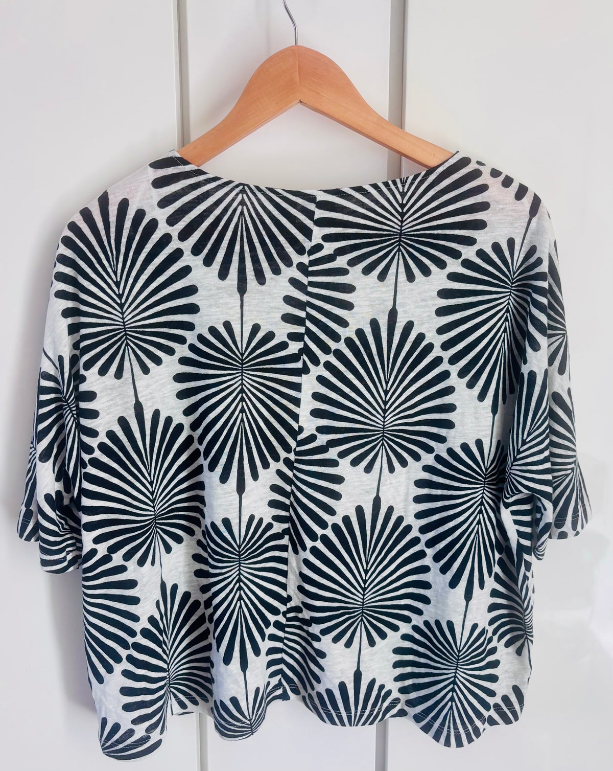 Joie Abstract Botanical Linen-Blend Top, S