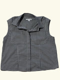 Kit + Ace Celina Black-and-White Gingham Sleeveless Shirt, M/M