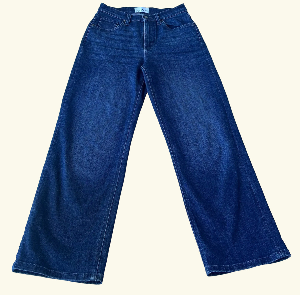 DU/ER Dark Indigo Performance Denim Straight Jeans, 25 x 28