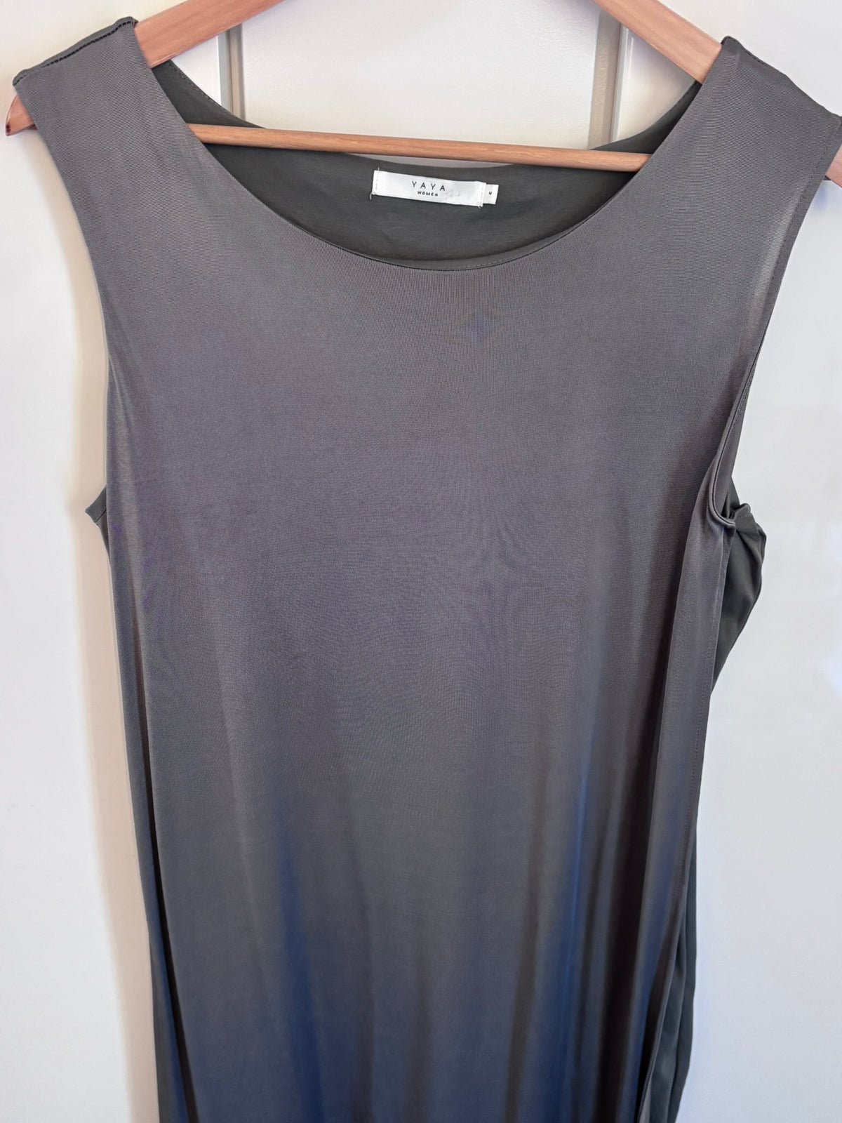 YAYA Bluish-Grey Sleeveless Maxi Dress, M
